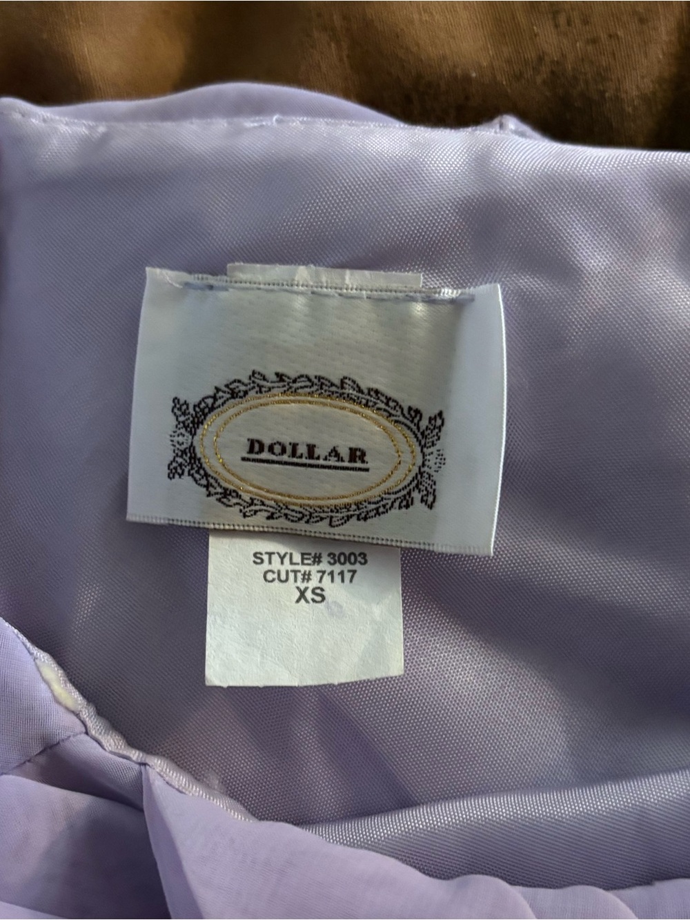 Backless Lavender Slip Dress with Draped Cowl Neck - Picture 4 of 4